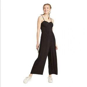 Xhilaration Structured Sweetheart Jumpsuit in Black Size M